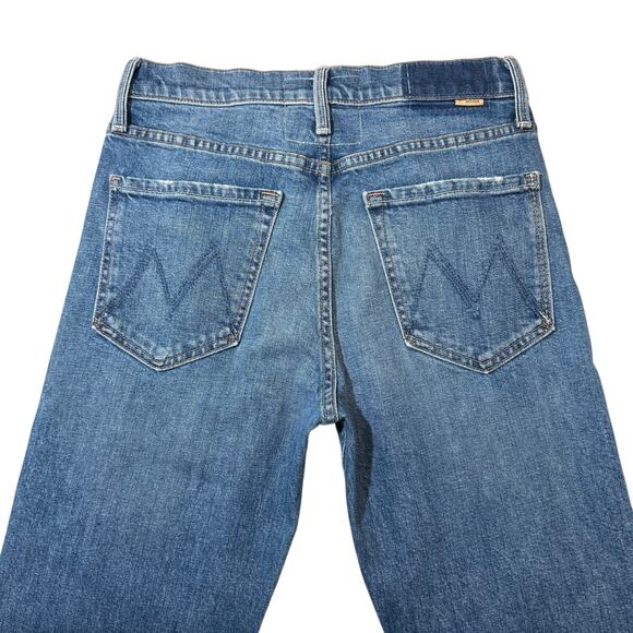 MOTHER SUPERIOR Tomcat Jeans High Rise Ankle Length Button Fly Blue 28” Waist - Picture 9 of 15